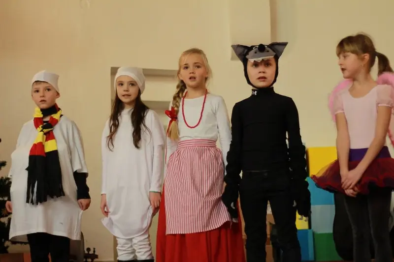 Vánoční zpívání v kostele - 1.A