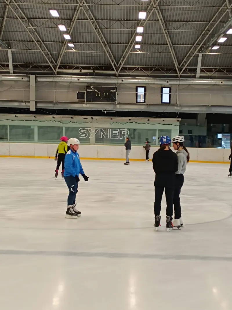 Předposlední letošní den strávily naše třídy sportem: brusle, běžky, boulder ...