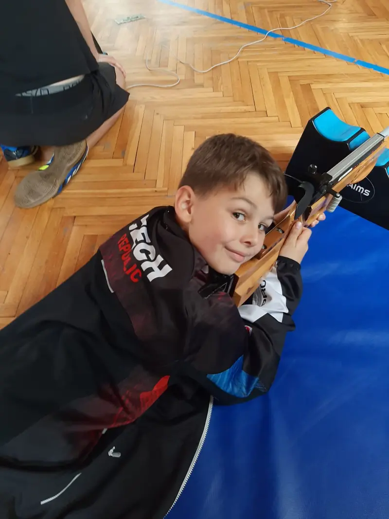Biatlon v tělocvičně
