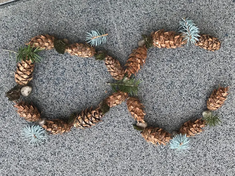 land art třeťáků s patrony