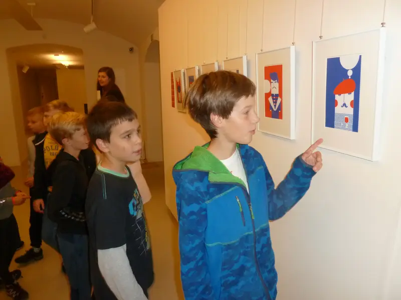 čtvrťáci tvoří v galerii